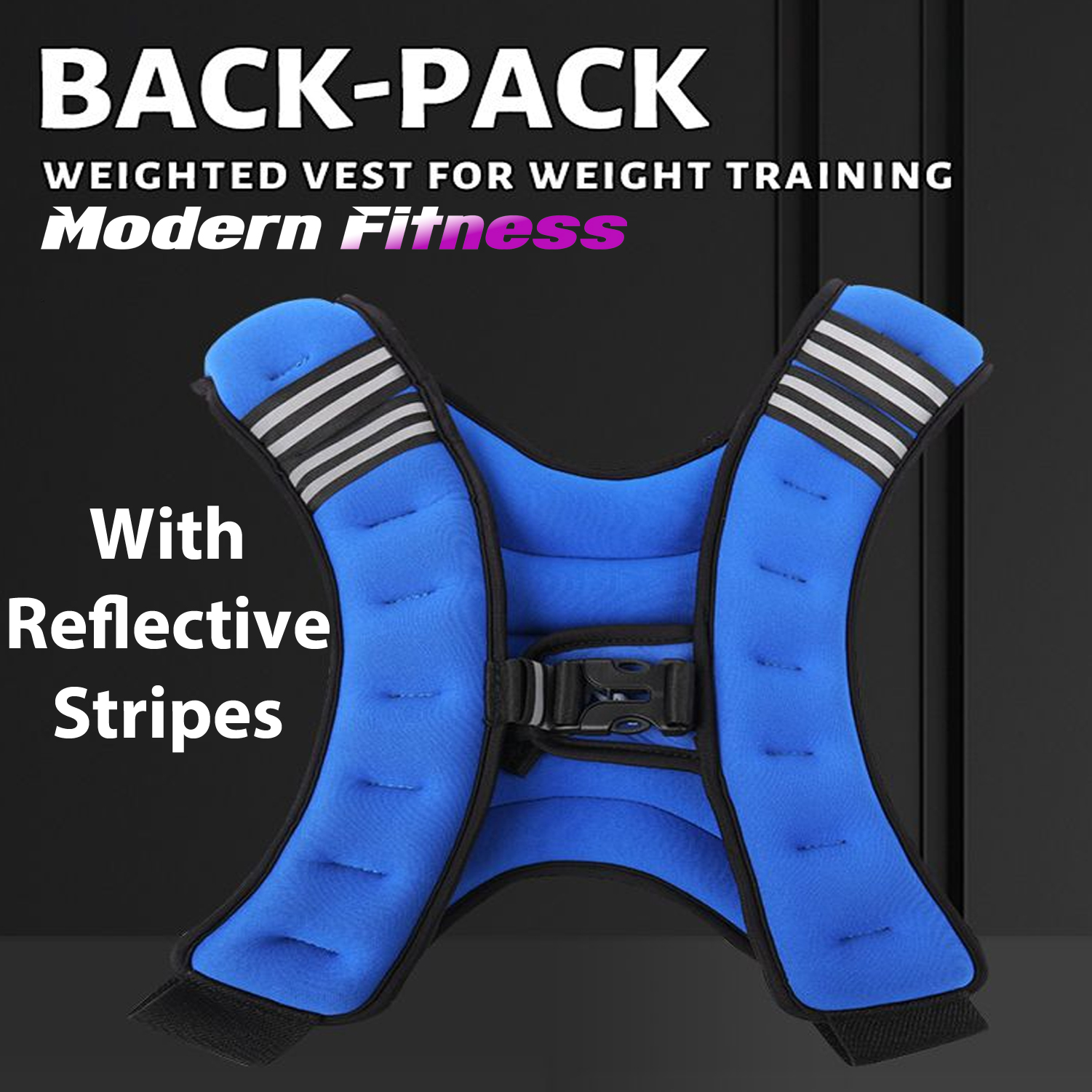 Weighted Vest 10kg Blue - Image 3